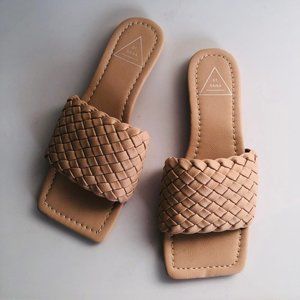 St. Sana Emy Slides Nude Woven x New Zealand